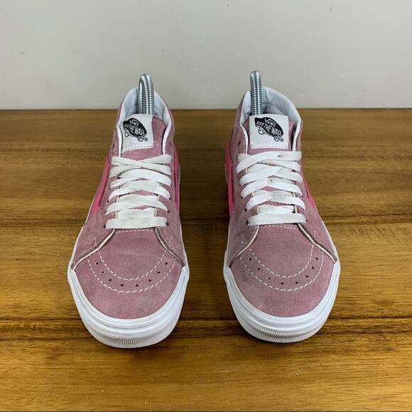 Vans Sk8-Hi Two Tone Pink Suede Womens Sneaker Size 5.5 - Picture 2 of 9